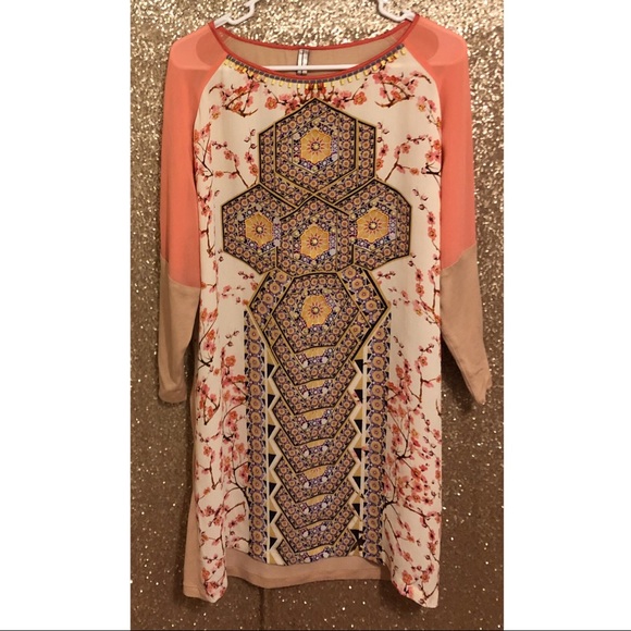 Anthropologie Dresses & Skirts - Anthropologie Bl-nk Cherry Blossom Dress Sz S EUC